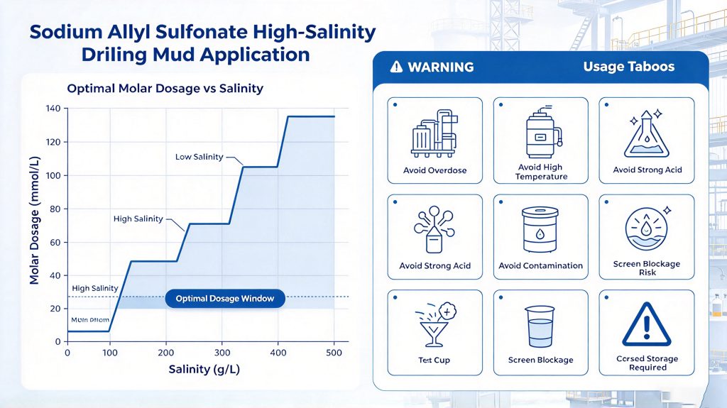 Optimal Sodium Allyl Sulfonate Dosage & Usage Taboos for High-Salinity Drilling Mud