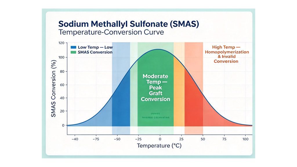 Polymerization Temperature Impacts on Sodium Methallyl Sulfonate (SMAS) Conversion Rate