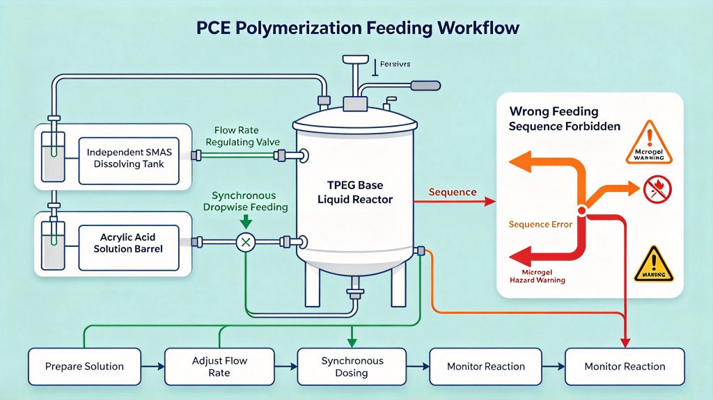 SMAS & Acrylic Acid Feeding Sequence Rules in Polycarboxylate Mother Liquor Compounding