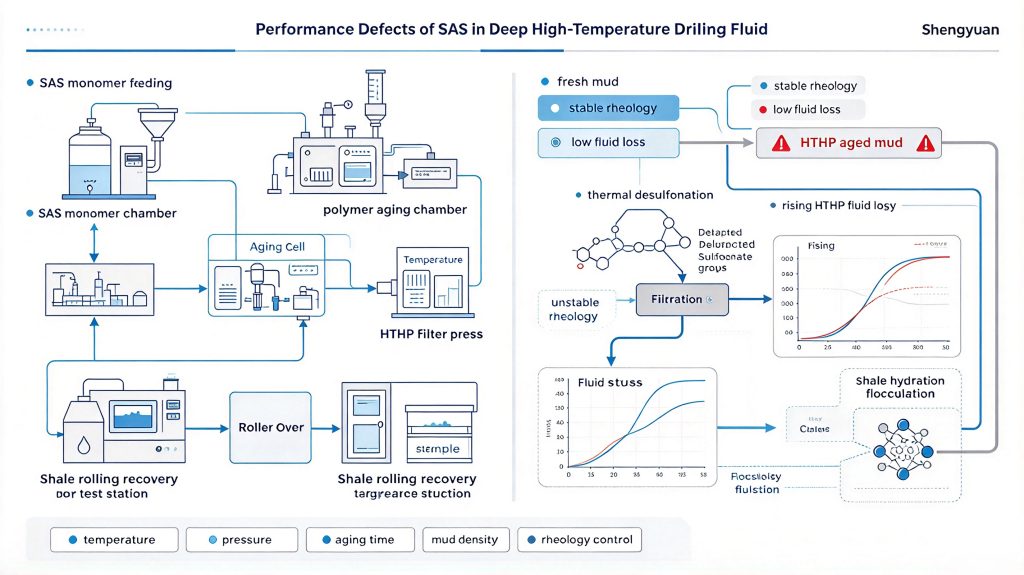 Vector Schematic of SAS-Containing Drilling Fluid Performance Change Under Deep High-Temperature Condition