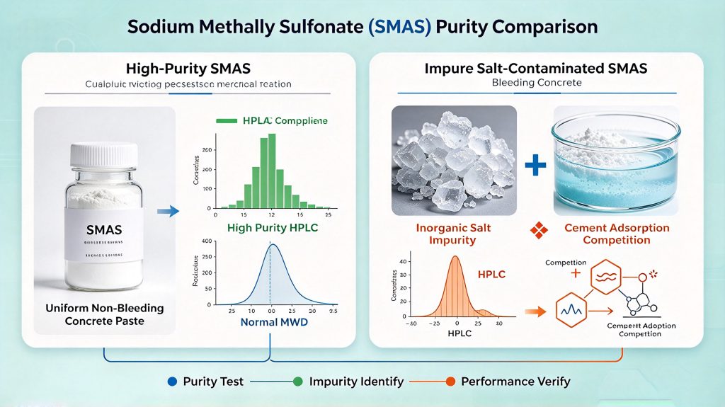 Why Low-Purity Sodium Methallyl Sulfonate (SMAS) Causes Concrete Superplasticizer Bleeding